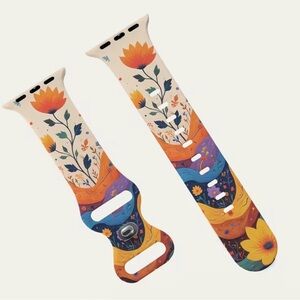 New Floral Patterned Watch Band- Fits Apple Watches